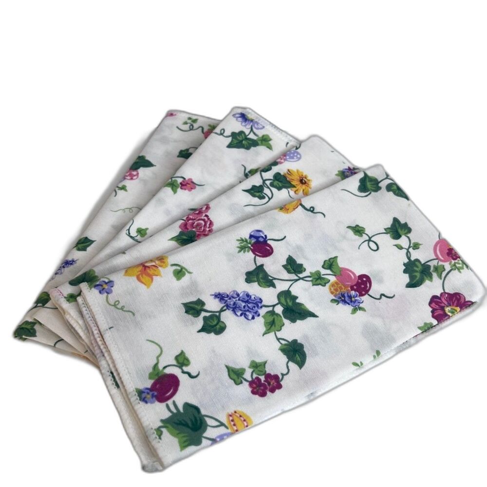 Mervyns California NWOT Napkins-Set of 4-Floral Spring Garden Cottage Core Boho
